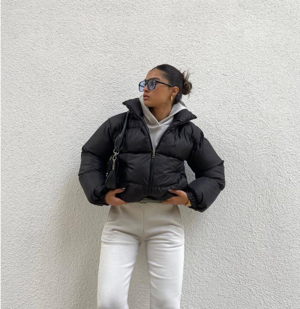 How to style cropped puffer jackets