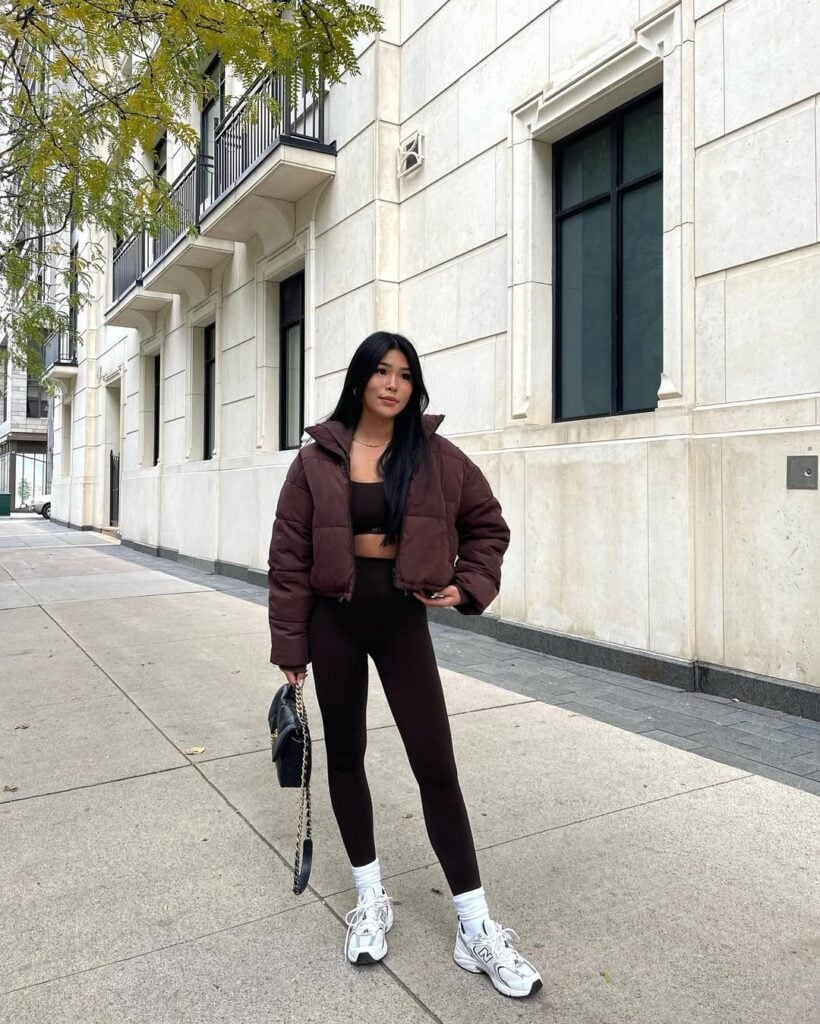 Different ways to style a puffer jacket