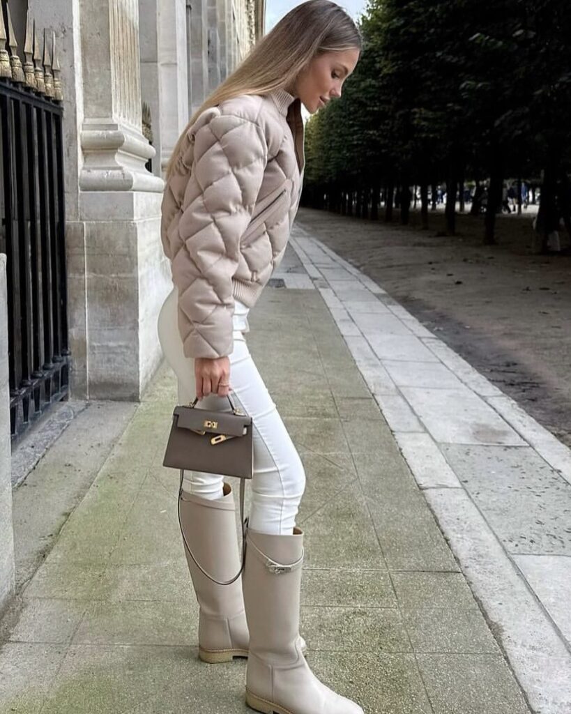 Different ways to wear a puffer jacket