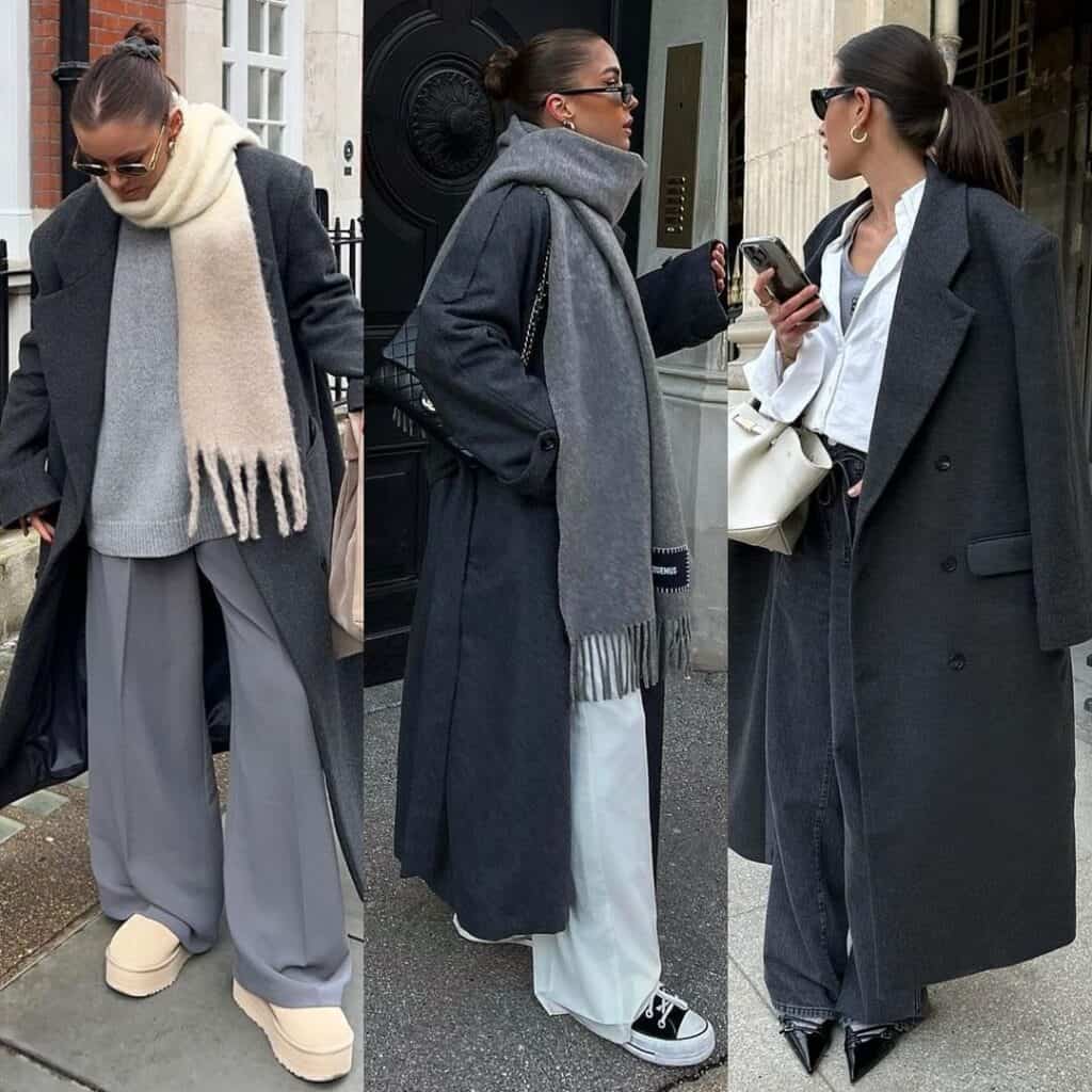 How to style grey coat this season