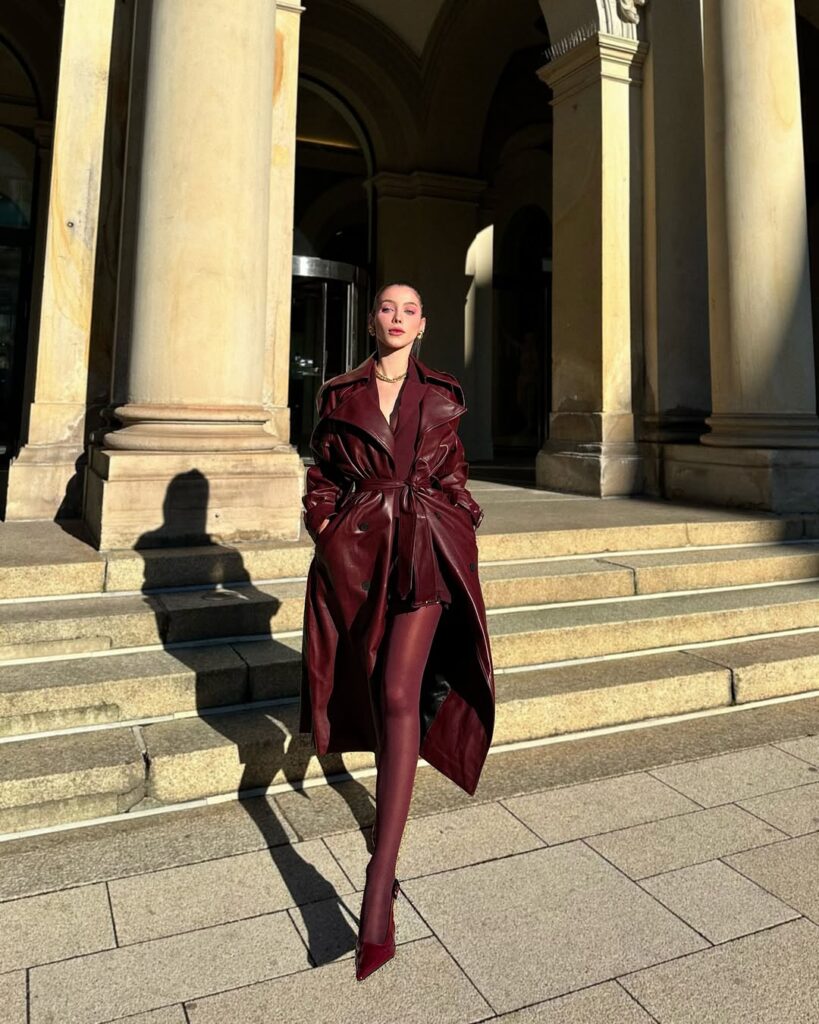 How to wear Burgundy this season