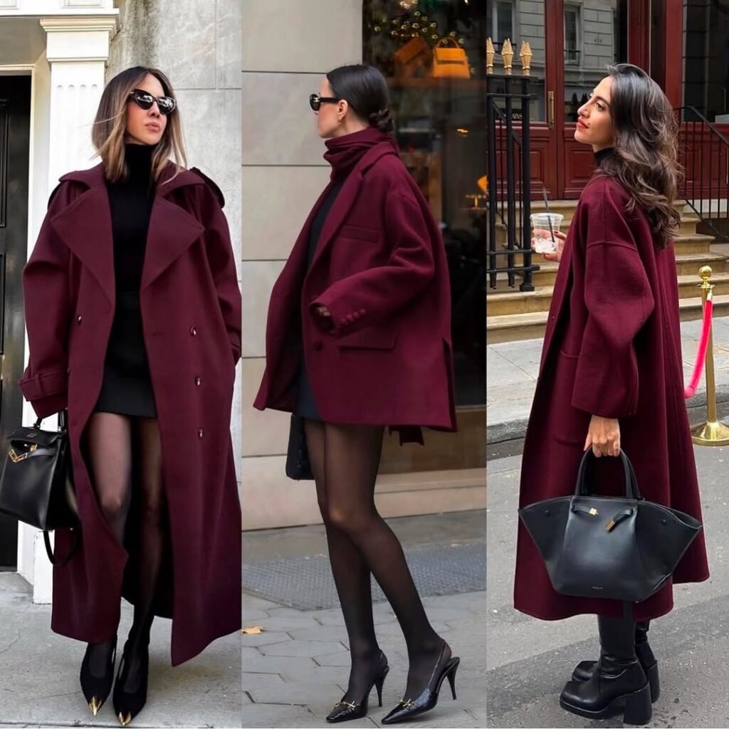 How to wear Burgundy this season