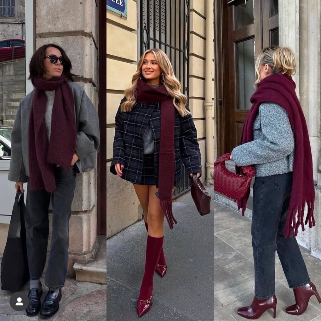 How to style Burgundy this season