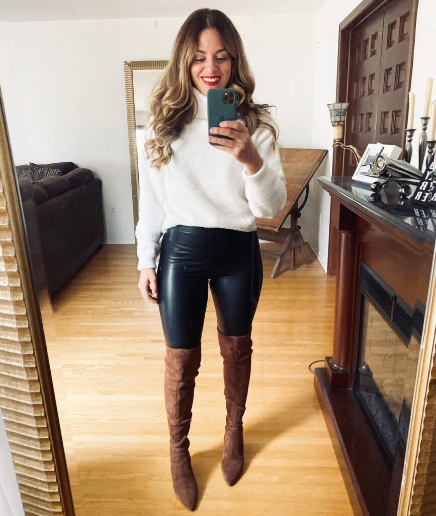 How to wear leather leggings