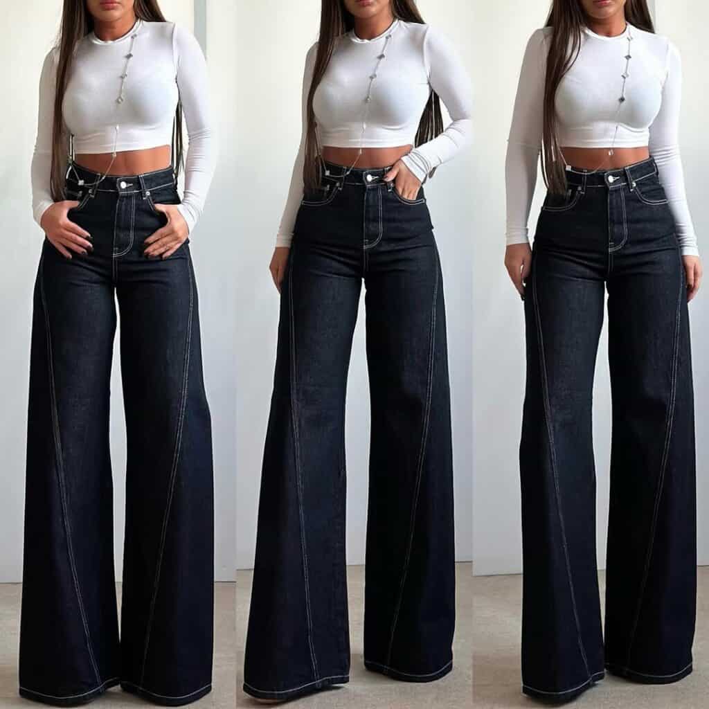 How To Wear Wide Leg Jeans