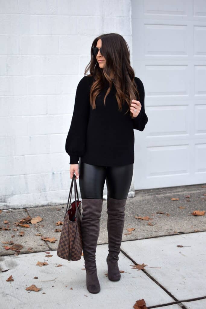 Chic ways to wear leather leggings