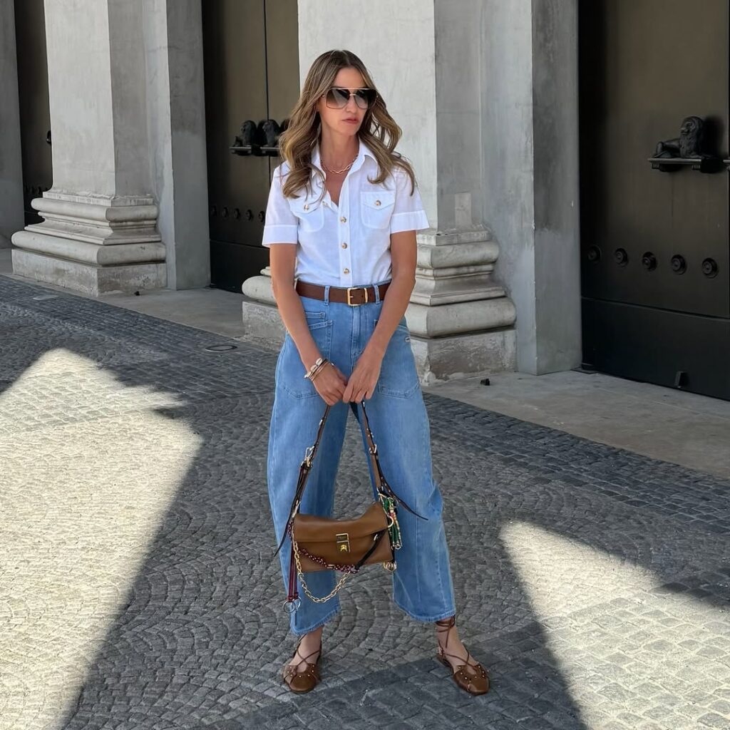 How to style barrel jeans