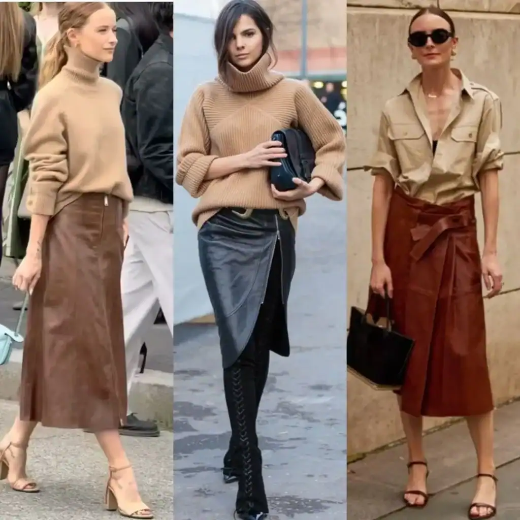 Fauz leather skirt for fall
