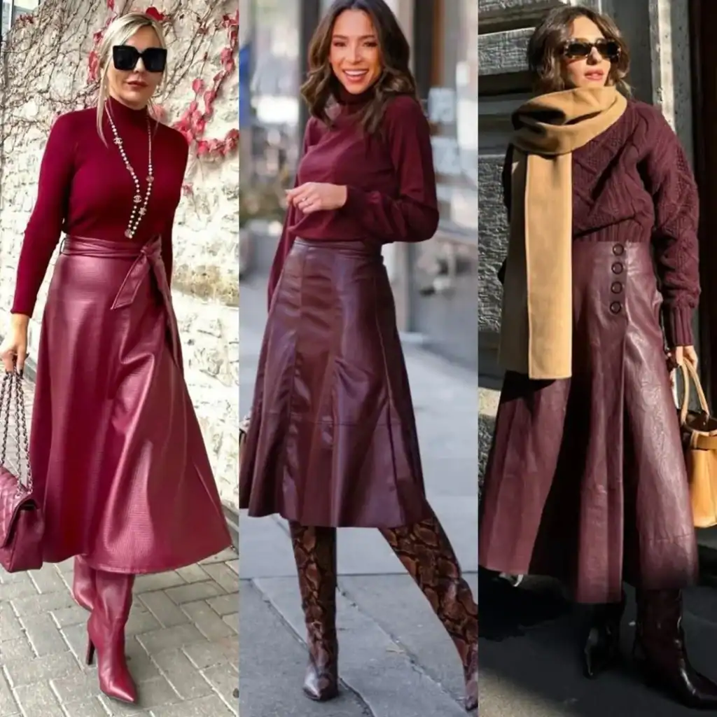 Faux leather skirts for fall