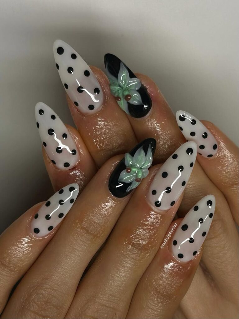 Polka dot naild designs