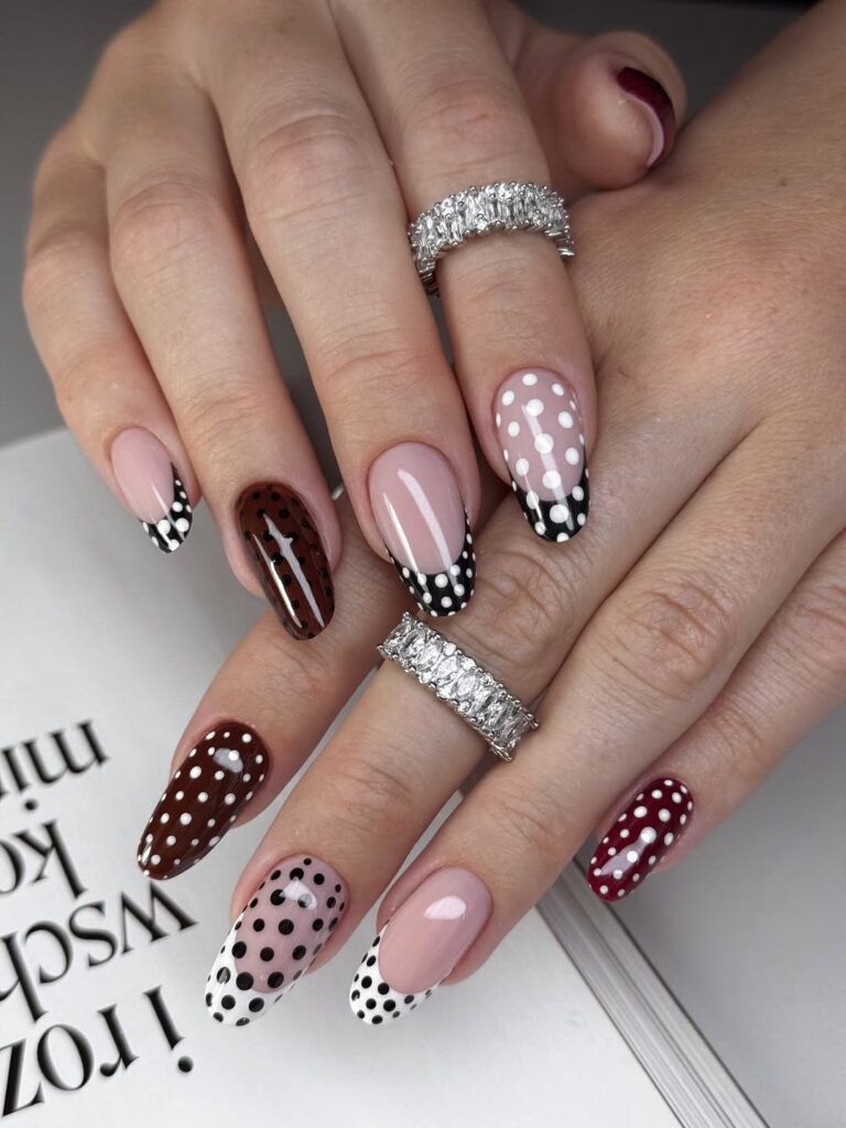 Polka dot nails