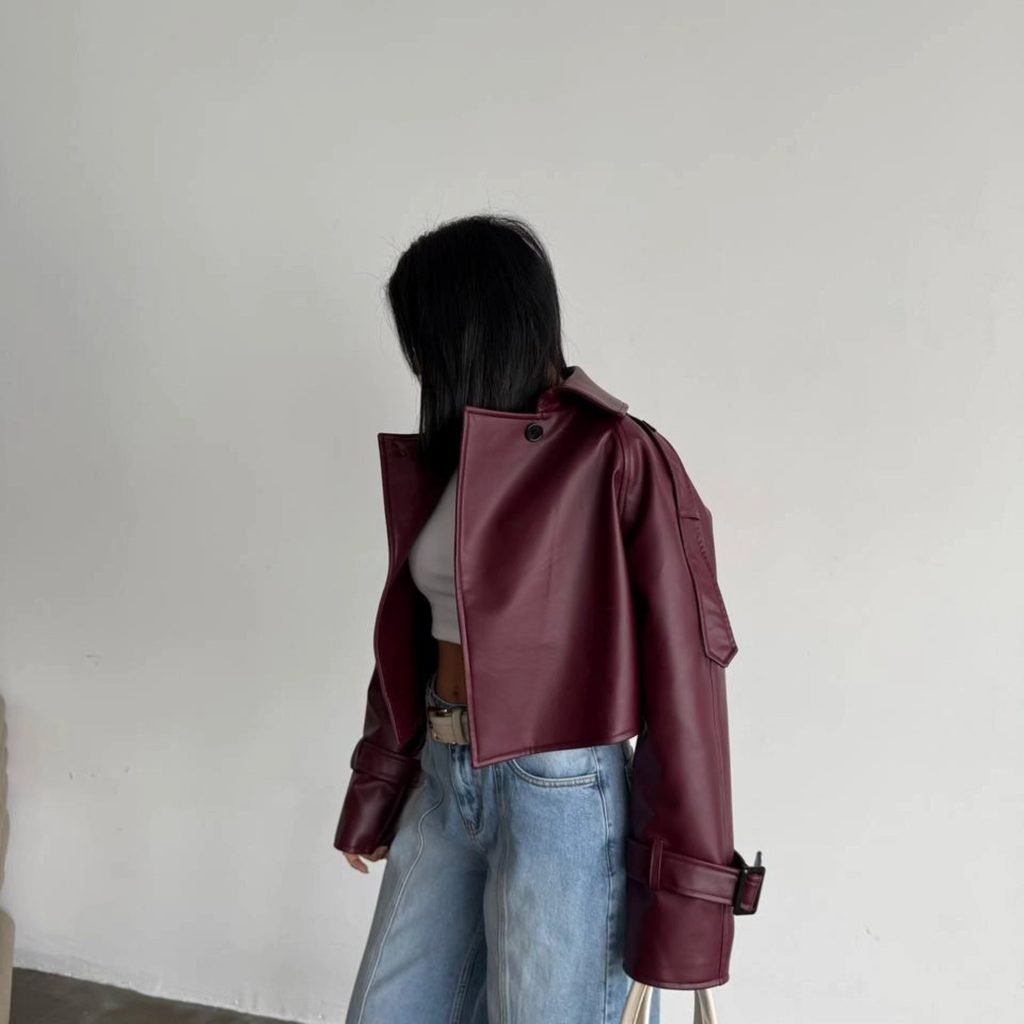 How to style a red leather jacket