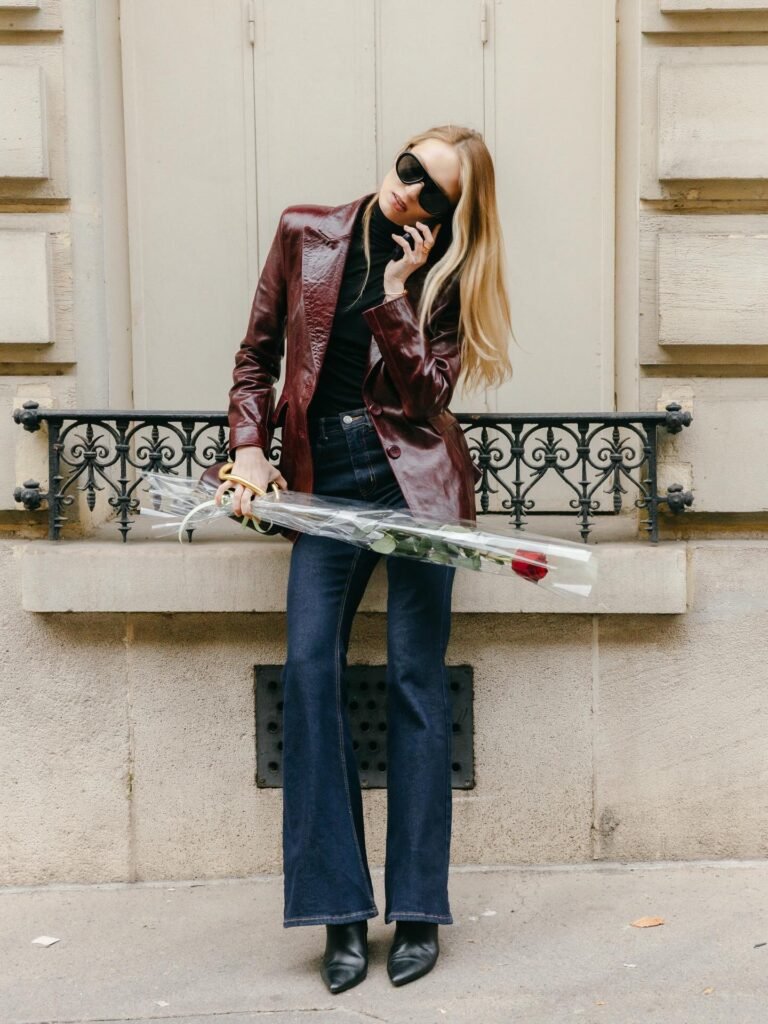 How to wear a red leather jacket