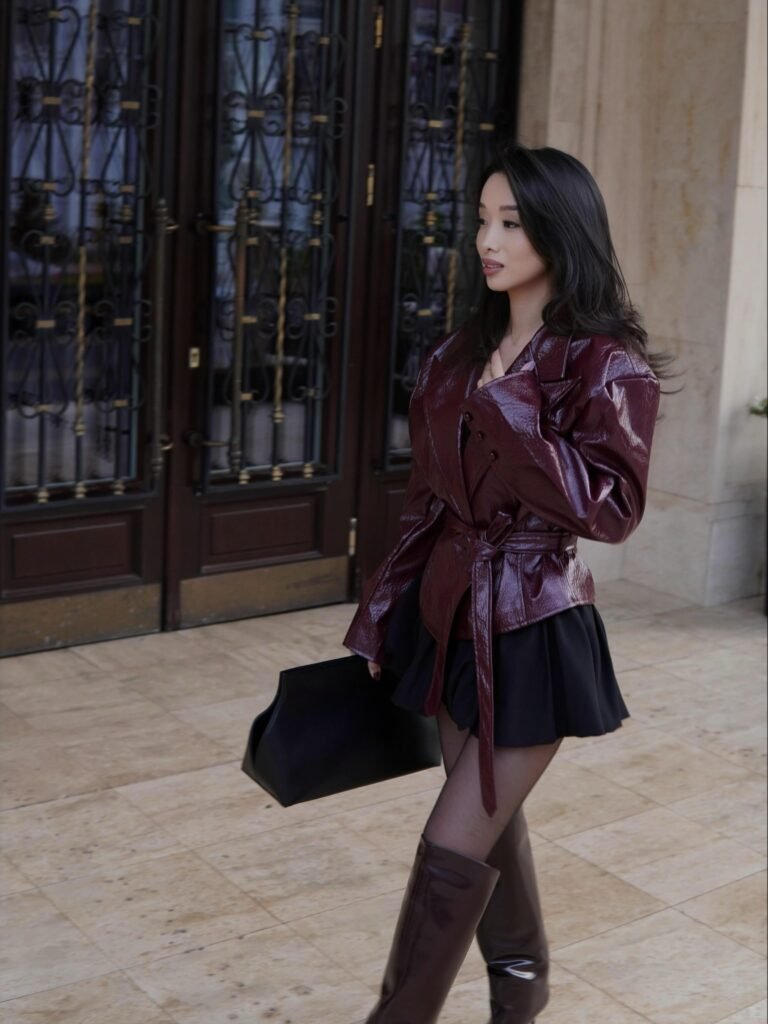 How to style a red leather jacket