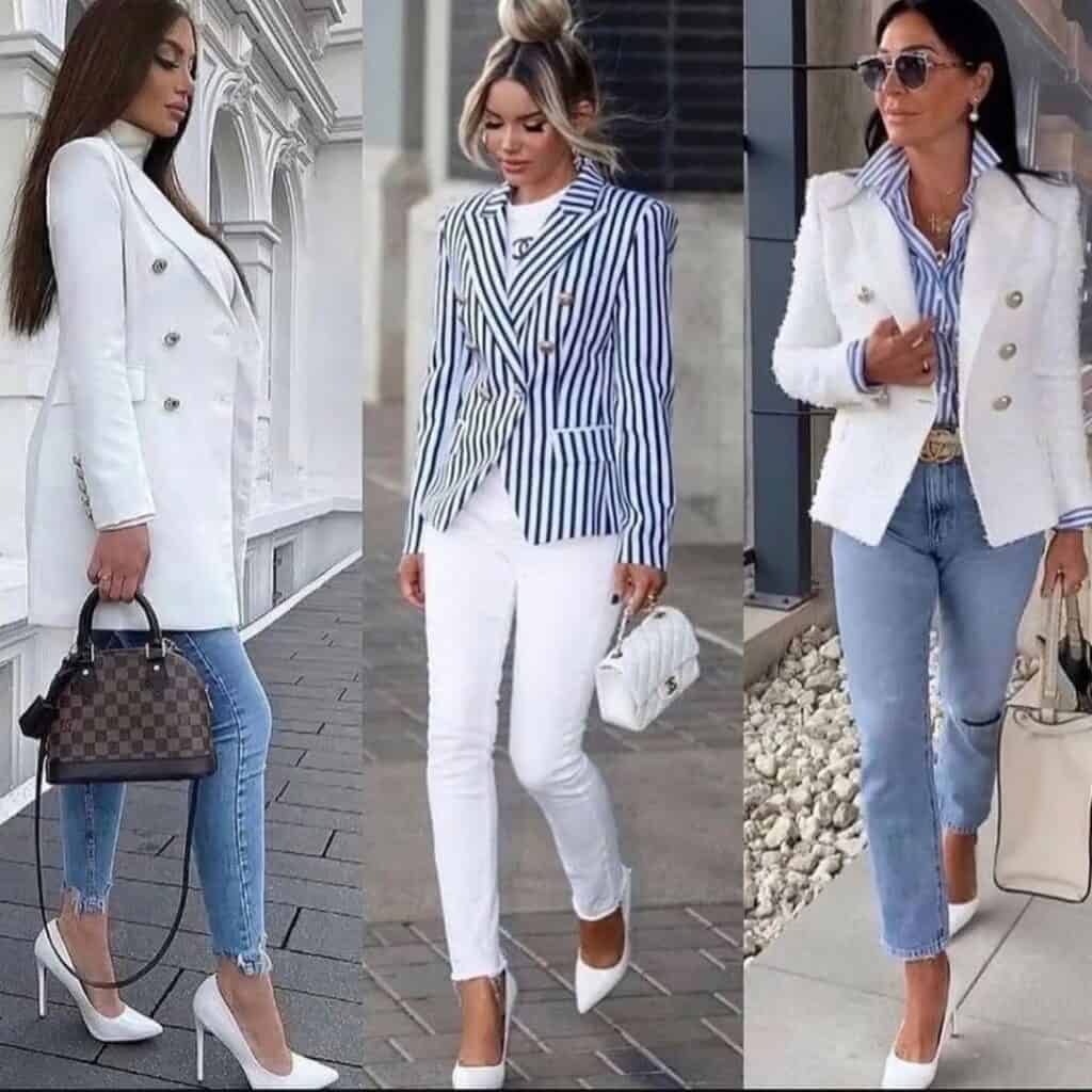 How to rock blazer with jeans