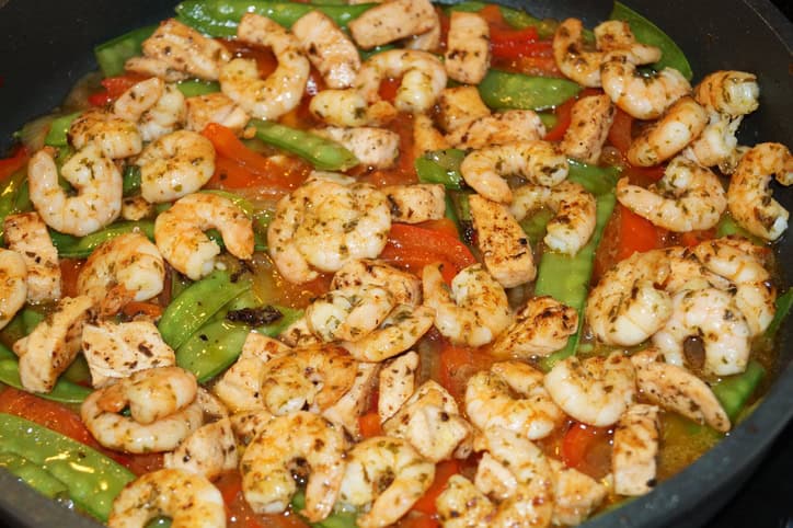 Sheet-pan Shrimp Fajitas