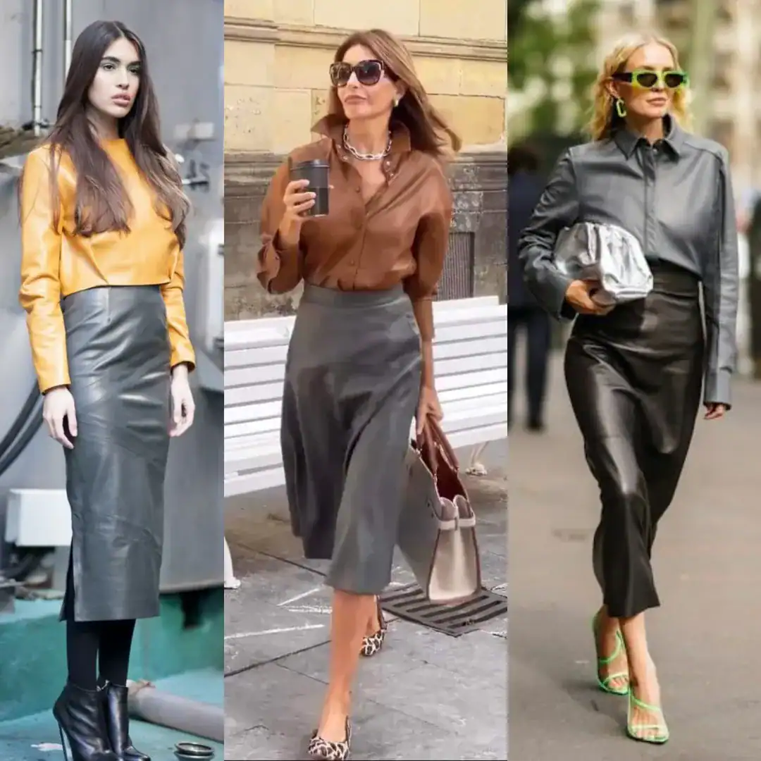 Faux leather skirts for fall